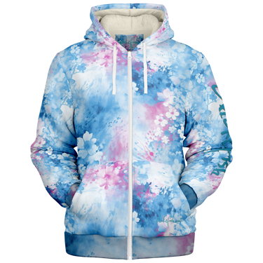 Chokefish™ Microfleece Zip-Up Hoodie Acid-Wash Colors-008